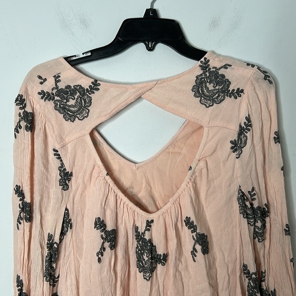 Free People Emma Pink Floral Embroidered Mini Dress - Picture 8 of 11